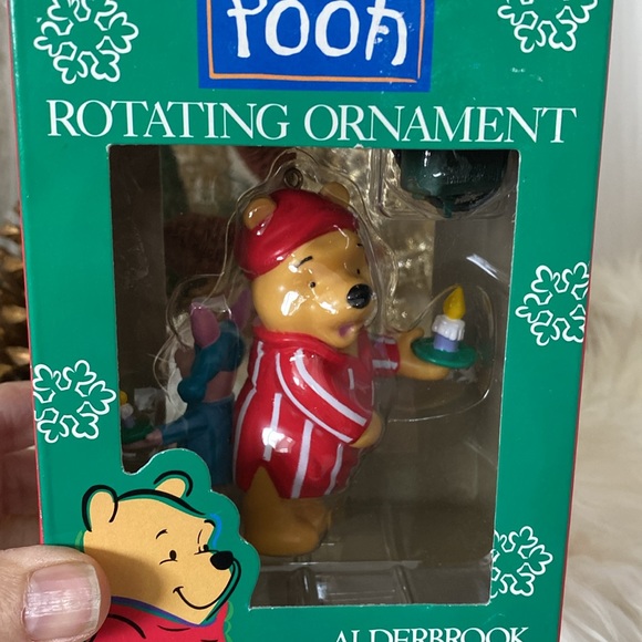 Vintage 1989 a Winnie the Pooh and piglet! Rotating ornament Alderbrook/Noma - Picture 1 of 10